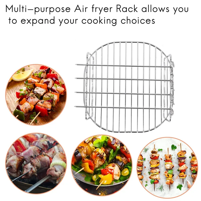 Air Fryer Rack Fits All 3.7qt 5.8qt Multi Purpose Double Layer