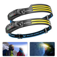 Smart Sensor Headlamp COB LED Head Lamp Flashlight USB Rechargeable Head Torch 5 Lighting Modes Head Light With Built-In Battery