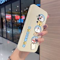 Yiเวปไซต์เคสโทรศัพท์สำหรับ Vivo S5 S6,เคสโทรศัพท์ซิลิโคนแบบขอบสี่เหลี่ยมเคสฝาหลังลายการ์ตูนโดเรม่อนแมวเคสนิ่มป้องกันกล้อง