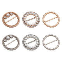 6Pcs T Shirt Scarf Clip Ring for Women T-Shirt Knotted Brooch Ring Clothing Accessories