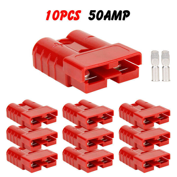 10pcs-50amp-6awg-10pcs-anderson-style-plug-connectors-50amp-12-24v-6awg-car-caravan-trailer-solar