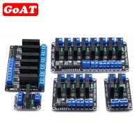 รีเลย์โมดูลโซลิดสเตทรีเลย์โมดูลโซลิดสเตทรีเลย์ระดับต่ำ5V 12V 24V DC 1 2 4 8ช่อง SSR G3MB-202P SSR AVR DSP