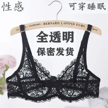 Ultra Thin Lace Embroidery Sexy Transparent Bra Soft Underwired