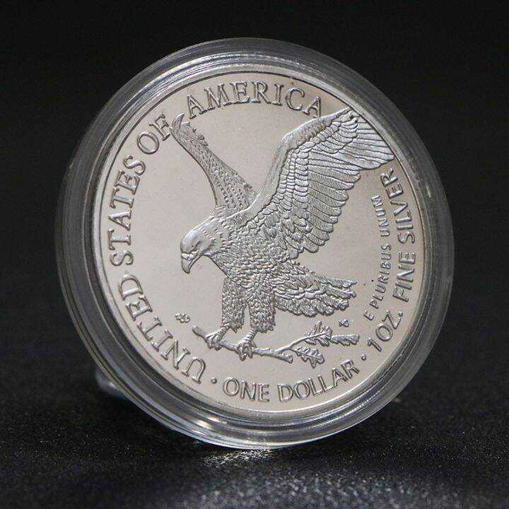 u-s-liberty-2021-2022-challenge-coin-america-eagle-coin-silver-plated-commemorative-coin-collection-gift-home-decoration