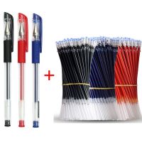 25 Pcs/Set Gel Pens Refills Ballpoint Pen 0.5mm Office Bullet Tip Black/Blue/Red Ink School Stationery Writing Supplies