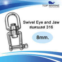 Swivel Eye and Jaw  ขนาด 8 มิลลิเมตร สแตนเลส 316
