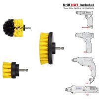 ‘；。【； 3Pcs/Set Electric Scruer Brush Drill Brush Kit Plastic Round Cleaning Brush For Carpet Glass Car Tires Nylon Brushes 2/3.5/4