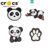 Jibbitz cross charms หัวเข็มขัด รูปการ์ตูนแพนด้า สําหรับรองเท้า