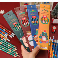 ดินสอไม้ 6แท่ง/กล่อง ลายการ์ตูนน่ารักลายคริสมาส คุณภาพดี คละสี  ***พร้อมส่ง***