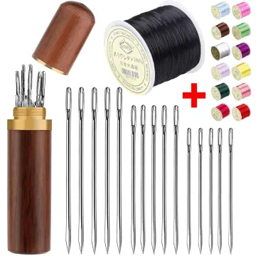 Stainless Steel Sewing Needles Self-Threading Blind Needle Large Eye Needle  Threading Apparel Sewing with Bottles Sewing Thread