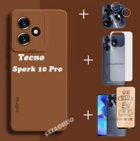 เคสโทรศัพท์ Tecno Spark 10 Pro Tecno Spark 10 Pro เคสโทรศัพท์กันกระแทกฝาครอบโทรศัพท์ + ฟิล์มป้องกันหน้าจอเซรามิก + ฟิล์มเลนส์ + ฟิล์มด้านหลัง