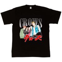 แขนสั้นโอเวอร์ไซส์เสื้อยืด ลาย CROWS TEAM HOMAGE TSHIRTS-4XL  8RKI