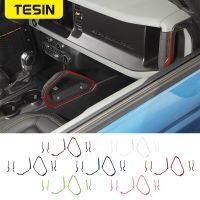 TESIN ABS ที่เท้าแขนควบคุมส่วนกลางฝาครอบเคสป้องกันสติ๊กเกอร์สำหรับ Ford Bronco 2021 2022อุปกรณ์ตกแต่งภายในรถยนต์