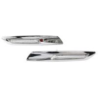 Chrome LED Side Marker Turn Signal Indicator Lights for BMW 3-Series E46/E90/E91/E92 E93