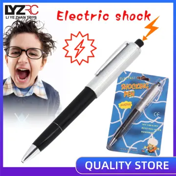 Electric Shock Pen Toy Fun Writable Ball Point Pen Utility Gadget Gag Joke  Funny Prank Trick Novelty Friend's Best Gift
