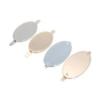 10 Pieces Alloy Oval Blank Trademark Clothing Luggage Plate Polished Electroplating Rack Metal Labels Dress Tags Labels