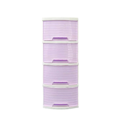 ตู้ลิ้นชักเก็บของ **ใหม่ สีม่วงพลาสเทล**ใหญ่ 4 ชั้น ที่จับสีม่วงเข้ม รุ่นนี้ขายดี ตู้ลิ้นชักพลาสติก ตู้เก็บของ รุ่น A002-17 Pastel Purple Drawers 4 Tiers