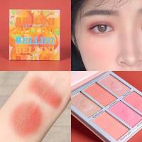 ปัดแก้ม+ไฮไลท์ HUDAVIOJI BELLINI  6 COLOR BLUSHER&amp;HIGHLIGHTER PALETTE