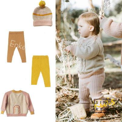 EnkeliBB Wa* Toddler Girl Winter Knit Pants Basic Knit Legging nd Baby Bottoms Designer Children Pants Lovely Cute