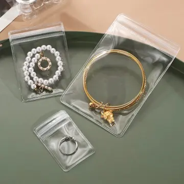 10/50pcs PVC Self Sealing Plastic Jewelry Zip Lock Bags Reclosable