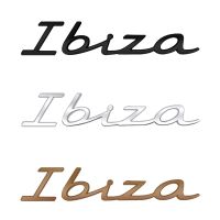 สติกเกอร์ติดฝาหน้าฝาหลังกระโปรงรถทำจากโลหะสติกเกอร์สำหรับติดเบาะนั่งโลโก้ IBIZA ตราสัญลักษณ์ตัวอักษรอุปกรณ์ตกแต่ง3D กันน้ำ