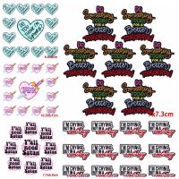 10 pcs/lot wholesale Word Embroidered Patches Iron On Patches For Clothing Thermoadhesive Patches On Clothes DIY Sewing Applique