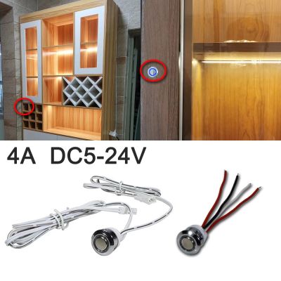 DC 12V Capacitive Touch Sensor Switch Coil Spring Switch LED Dimmer Control Switch 5-24V 4A for Smart Home LED Light Strip Adhesives Tape