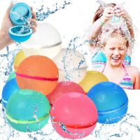 5PCS Reusable Water Balls Creative Summer Silicone Pool Water Playing Toy Water Bomb Splash Game Balls For Kids Party Favors Balloons