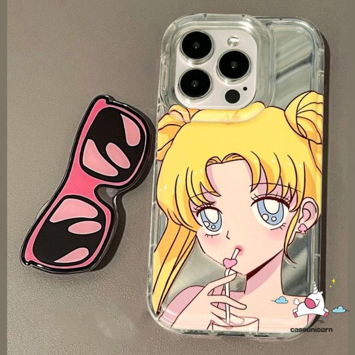 เคสโทรศัพท์กรอบแว่นตากันแดดลายการ์ตูนสำหรับ-redmi-note-11-9-8-11s-10s-10s-12c-pro-max-redmi-10a-10c-10-a1-9-9c-nfc-9t-a2-9a-poco-f4สาวน่ารักรักษาความงามแวววาวเคสนิ่ม