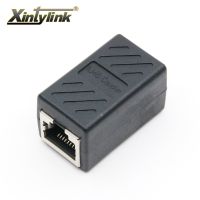 xintylink rj45 connector double ethernet cable adapter 8p8c cat7 cat6 cat5e network extender extension socket straight head Cables