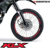 ยางรถจักรยานยนต์ด้านในแหวนแถบสะท้อนแสงสติกเกอร์ Multicolor กันน้ำสำหรับ KAWASAKI KLX 450R 08-16 KLX 250 H T 06-14