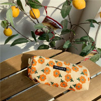 Bag Storage Bag Girl Boy Stationery Bag Pencil Case Canvas Pencil Case Retro Pencil Bag Flower Pattern Pencil Case