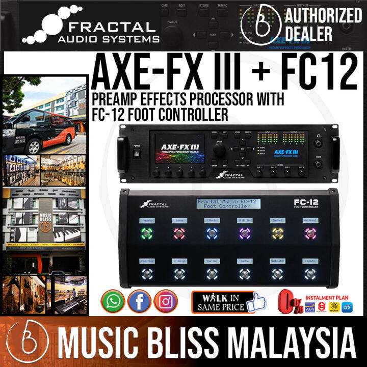 Fractal Audio AxeFX III Preamp Effects Processor with FC12 Foot Controller (Axe FXIII + FC12