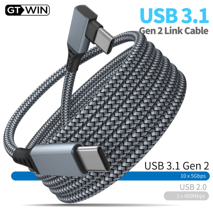 hot-gtwin-5m-6m-สายชาร์จข้อมูลสำหรับ-oculus-quest-2-link-vr-usb-3-0-type-c-data-transfer-cable-usb-c-to-type-c-charger-สาย