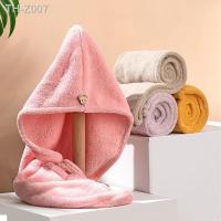 hot【DT】 Microfiber Hair TowelSuper Absorbent .Care Cap with Button.Wrap Fast Drying for .Women Accessori