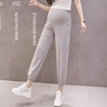 Maternity pants loose pregnancy clothes calflength pregnant women clothing  Wide leg