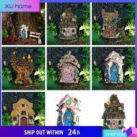 XU HOME สีสันสดใส ประตูนางฟ้าเอลฟ์ขนาดเล็ก 10ซม. ค่ะ บ้านตุ๊กตาไม้ เครื่องประดับเทพนิยาย แฟชั่นสำหรับผู้หญิง รูปปั้นศิลปะลาน ประตูนางฟ้า บ้านตุ๊กตาบ้านตุ๊กตา