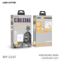 ที่ชาร์จ ชุดชาร์จ wk  wp-u107 fast charging หัวชาร์จ +สายชาร์จ QC3.0 18W 3.4A สำหรับ ligning / samsung/ type-c(รับประกัน 1 ปี）