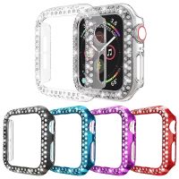 Double Diamond PC Bumper for Apple Watch 8 Series 7 6 SE 5 4 3 Case Ultra 49mm 41mm 45mm 40mm 44mm 38mm 42mm Cover Protect Frame