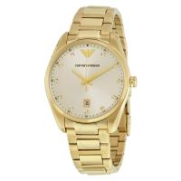 นาฬิกาผู้หญิง EMPORIO ARMANI Classic Champagne Sunray Dial Ladies Watch AR6064