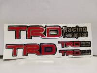 สติ๊กเกอร์ ชุด เทเรซิ่นนูน สำหรับรถ TOYOTA คำว่า TRD Racing Development ติดรถ แต่งรถ โตโยต้า ทีอาร์ดี sticker สวย ติดก้านล้อรถ ติดกันสาดรถ ติดกันสาด