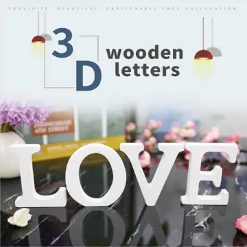 Freestanding A-Z Wood Wooden Letters Alphabet Hanging Wedding Home Party  Decor