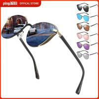 PING3693 กรอบใหญ่ๆ แว่นกันแดดโอเวอร์ไซส์ การป้องกัน UV400 ขี่จักรยาน/ขับรถ สีดำเฉดสี วินเทจ โพลาไรซ์ แว่นตากันแดด CATEYE สำหรับผู้หญิงและผู้ชาย