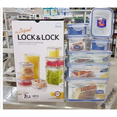 กล่องถนอมอาหาร Lock&amp;Lock clic ชุด 7 ชิ้น