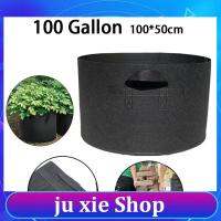 JuXie store 100 Gallon Hand Held Plant Grow Bags Fabric Pot Jardim Orchard Garden Flowers Plant Growing Container Gardening Tools