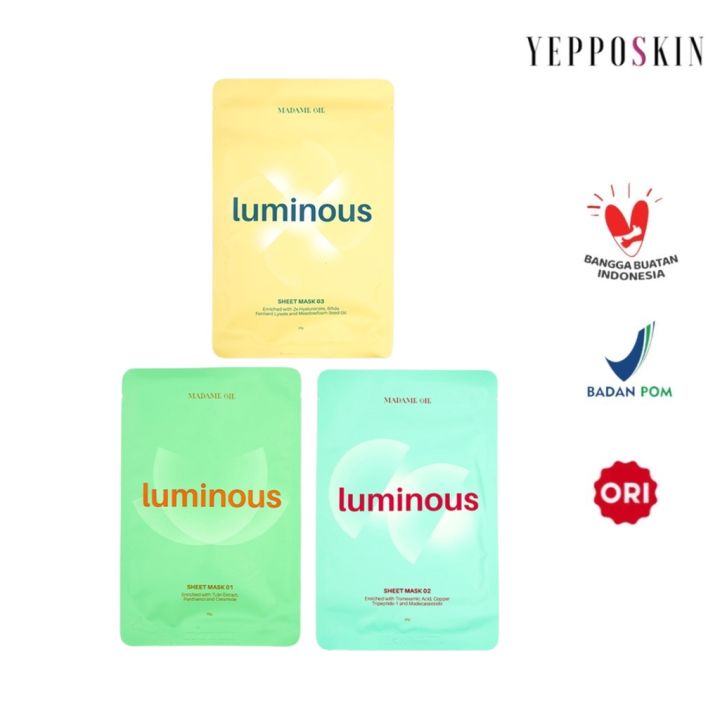 Madame Gie Luminous Sheet Mask Skincare Masker Wajah Lazada Indonesia