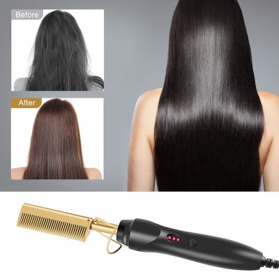 【CC】 1pc Multifunctional Curling Stick Comb Wet and Dry Dual-use Iron Hot Electric Straight Hair Perm
