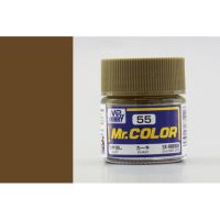 สีสูตรทินเนอร์ Mr.Hobby สีกันเซ่ C55 Khaki Flat 10ml