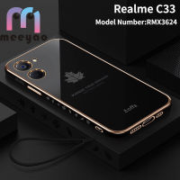 กรณี Realme C33ดีไซน์ใหม่ใบเมเปิลเคสโทรศัพท์นุ่มสำหรับ RMX3624 RealmeC33