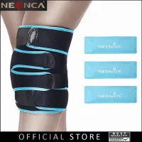 NEENCA รั้งเข่าด้วย Ice Pack Wrap,M E D I C A L เกรดเข่าสนับสนุน3 Reusable เย็น/เจลร้อนแพ็ค,การบาดเจ็บและบรรเทาอาการปวดสำหรับ Meniscus Tear,ปวดข้อ,การกู้คืนการบาดเจ็บ ACL การผ่าตัดเข่า